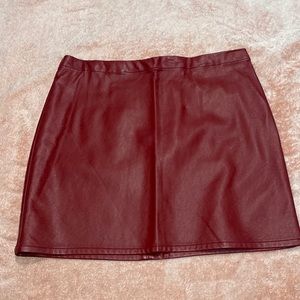 Red Leather Skirt